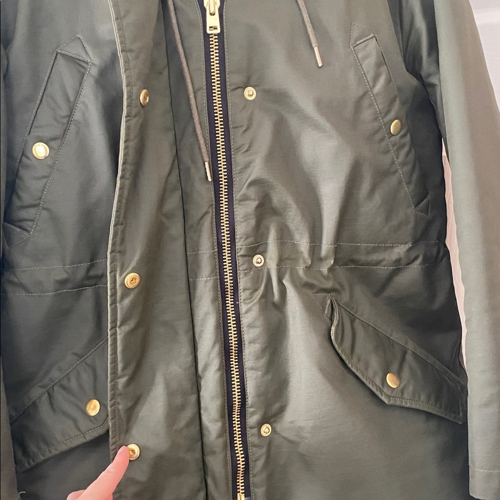 J.Crew Green Parka Coat - Picture 4 of 11